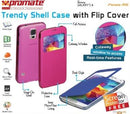 Promate Fenes S5 Bookcover with window Colour:Pink 1 Year Warranty