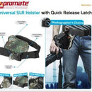 Promate Bolster Universal SLR Holster with Quick Release Latch - Camouflage 1 Year Warranty
