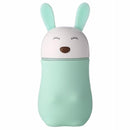 Casey Lovely Rabbit Shaped Multifunctional Portable 180ml USB Humidifier Air Purifier Mist Maker with LED light For Home Office and Car-Green