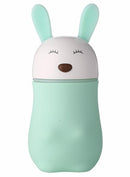 Casey Lovely Rabbit Shaped Multifunctional Portable 180ml USB Humidifier Air Purifier Mist Maker with LED light For Home Office and Car-Green