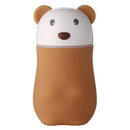 Casey Lovely Bear Shaped Multifunctional Portable 180ml USB Humidifier Air Purifier Mist Maker with LED light For Home Office and Car-Brown