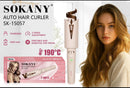 Sokany Wireless Auto Hair Curler - 2 Speed Adjustment Wireless 5000mAh Battery Capacity Chargeable Up to 190 Degrees Celsius Temperature Heating Portable And Essential For Traveling Safe To Use Ceramic Coatings 6 Months Warranty.