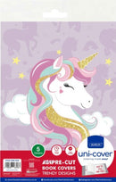 Marlin A4 87 Floral Precut Book Covers 5PK - High Quality Durable Plastic Trendy Unicorn Designs Saves Time with Uni-Cover System Ideal For A4 Size Documents