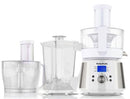 Taurus Processador De Cuinar Food Processor-LCD Display Screen With Blue Backlight 800w Motor And Variable Speed Control 2.4 Litre Capacity Bowl With Extra Large Feeding Tube 1.6 Litre Blender And Steam Jug Plastic Egg Steamer Juice Extractor Stainless St