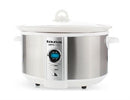 Taurus Electric Digital Slow Cooker-6.5 Litre Capacity 320w Rated Power High Low And Keep Warm Function Digital Control Panel Programmable Timer Stainless Steel Housing Removable Ceramic Pot Toughened Glass Lid 1 Year Warranty