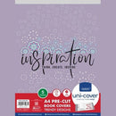 Marlin A4 Inspiration Precut Book Covers 5PK - High Quality Durable Plastic Trendy Inspiration Designs Saves Time with Uni-Cover System Ideal For A4 Size Documents