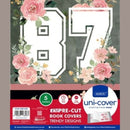 Marlin A4 87 Floral Precut Book Covers 5PK - High Quality Durable Plastic Trendy 87 Floral Power Designs Saves Time with Uni-Cover System Ideal For A4 Size Documents