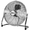 Alva Air 50cm High Velocity Chrome Floor Fan - High Velocity Air Flow Very Powerful 3 Aluminium Blades 3 Speed Function Radial Grill Tilt Adjustment Cable Wrap For Neat Storage Sturdy Base Handle For Easy Lifting Chrome Finish 1 year warranty