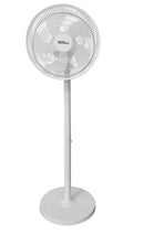 Alva Air 30cm Rechargeable Pedestal Fan - Contemporary White Finish Metal Pole Plastic Body Charge Time: 4-5Hrs - Lithium Battery 4400mah Run Time: 3-9 Hrs. 15w Power 3x Speeds Settings Oscillate Function For Optimal Air Flow Distribution Tilt Adjustment