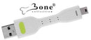 Bone Collection Link II Mini USB Type 'B' (5-pin) USB plug-Compatible with all USB devices such external hard drives digital cameras-White 1 year Limited Warranty