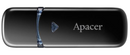 Apacer 512GB AH355 Black USB 3.2 Flash Drive - Featuring a sleek pebble-like contour in mysterious black with a subtle ruby blue arc stripe it combines elegance with functionality. Available in 512GB it supports USB 3.2 Gen 1 for fast data transfers and i