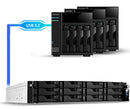 Asustor Lockerstor 12RD AS6512RD - 12 Bay NAS Quad-Core 2.1GHz CPU 2.5GbE Port 8GB RAM DDR4 2U Rackmount Server with redundant Power Supply 1 year warranty