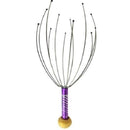Casey 12 Fingers Head And Scalp Hand Held Manual Massager Purple - Compact Octopus Head Massager Relieves Scalp Stress Promotes Hair Growth Improves Head Blood Circulation Ergonomic Claw Design OEM Packaging