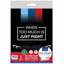 Marlin A4 BMW Power Precut Book Covers 5PK - High Quality Durable Plastic Trendy BMW Power Designs Saves Time with Uni-Cover System Ideal For A4 Size Documents