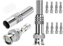 Securnix RG59 Twist Spring Male BNC Connector- Solder Less BNC Jack for Coaxial RG59 CCTV Camera Pack of 8