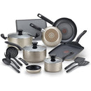 Tefal Culinaire 16-Piece Nonstick Aluminum Cookware Set - Champagne 16-Piece Cookware Set Aluminum with Pro Glide Nonstick Coating Scratch-Resistant Interior Thermo-Spot Heat Indicator for Preheating Oven Safe up to 350°F (175°C) Dishwasher Safe Even-Heat