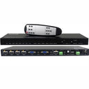 Ellies 6 Input Collaboration Switcher Scaler With 4K HDMI Output- Compact 6x1 Scaler Switcher With 4x HDMI And 2 X VGA Inputs Sources To 1x 4K HDMI Output Transmits 4Kx2K Signal Up To 15metres Compliance With HDCP1.4 Supports EDID Management Control Via F