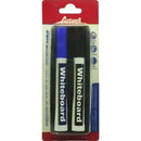 Artwell 2 Pack Whiteboard Marker - Blue Black Markers And 1x Whiteboard Cleaner Pack Of 2 Marker Xylene Free Water Based Ink Fiber Tip Instant Drying Wipe Off Easily Non-Toxic High Quality Not Suitable For Children Under 36 Months