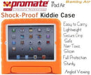 Promate Bamby.Air-Shockproof Impact resistant case with convertible stand for iPad Air-Orange 1 Year Warranty