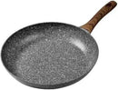 Casey Non-Stick Aluminum Induction Frying Pan - 28cm Diameter Aluminum Alloy material Non-stick Coating Scratch Resistant Interior Compatible With Electric Gas Induction Hobs And Hot Plates Healthy And Environmentally Friendly Black Marble Coating Design