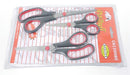 Casey 3 pc Professional Multipurpose Household Scissor Pack -Hardened blade light weight Multipurpose Household Scissors warranty Colour Black and Red Sizes 14cm 19cm and 22cm Out of box Failure warranty