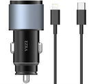 Ezra Quick Car Charger Set For Iphone – QC3.0 + Pd20w Car Charger 1meter TypeC To Lightning Cable 38w 1 Year Limited Warranty