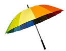 Casey Handheld Large Multicolour Umbrella-16-Panel Design Polyester Fabric Metal Frame PVC Handle 98cm Diameter 76cm Length Of Umbrella When Closed Auto Open Metal Frame- Ideal For Sun And Rain Protection