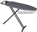 Casey JYL Heavy Duty Steel Frame Ironing Board 90cm X 30cm Dark Grey- Powder Coated Metal Legs And Frame For Great Stability Non-Slip Feet Caps Ensure A Steady Anchoring Heat Resistant 4mm Foam Cover Load Capacity Up To Of 15kg Easily Folded Into A Compac