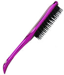 Prescott Wet and Dry Detangling Paddle Hairbrush Metallic Pink - Rectangular Shape Head Ergonomic Handle Widely Spaced 325 Soft Bristles Suitable For Long Medium Thick And Wavy Hair Designed For Brushing Hair Extensions and Wigs Out Of Box Failure Warrant