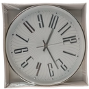 Casey Wall Clock Silver Outer Rim With Silver Details And White Face 30cm Radius Size 3 months warranty