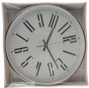 Casey Wall Clock Silver Outer Rim With Silver Details And White Face 30cm Radius Size 3 months warranty