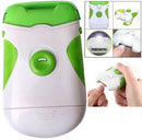 Casey Roto Clipper Electric Nail Trimmer - Portable Cordless Design Battery-Powered Dual Sided Action To Trim and File Nails Easy To Operate Rotating 450 Rpm Tungsten Alloy Blade Requires 2x AA Batteries To Operate Colour White and Green 6 Months Warranty