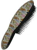 Prescott Finishing Hairbrush - Classic Oval Shape Teddy Bear Graffiti Pattern Ergonomic Handle In Top Quality ABS Plastic Evenly Arranged Soft Bristles Suitable For Long Medium Thick And Wavy Hair Designed For Brushing Hair Extensions Out Of Box Failure W