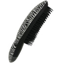 Prescott Finishing Hairbrush - Classic Oval Shape Zebra Black And White Graffiti Pattern Ergonomic Handle In Top Quality ABS Plastic Evenly Arranged Soft Bristles Suitable For Long Medium Thick And Wavy Hair Designed For Brushing Hair Extensions Out Of Bo