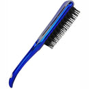 Prescott Wet and Dry Detangling Paddle Hairbrush Metallic Blue - Rectangular Shape Head Ergonomic Handle Widely Spaced 325 Soft Bristles Suitable For Long Medium Thick And Wavy Hair Designed For Brushing Hair Extensions and Wigs Out Of Box Failure Warrant