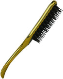 Prescott Wet and Dry Detangling Paddle Hairbrush Metallic Gold - Rectangular Shape Head Ergonomic Handle Widely Spaced 325 Soft Bristles Suitable For Long Medium Thick And Wavy Hair Designed For Brushing Hair Extensions and Wigs Out Of Box Failure Warrant