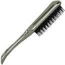 Prescott Wet and Dry Detangling Paddle Hairbrush Metallic Silver - Rectangular Shape Head Ergonomic Handle Widely Spaced 325 Soft Bristles Suitable For Long Medium Thick And Wavy Hair Designed For Brushing Hair Extensions and Wigs Out Of Box Failure Warra