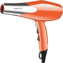 Sokany Orange and Chrome Professional 2000w Hairdryer - includes diffuser & 2 hair styler fittings 6 Months Warranty