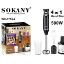 The SOKANY 4-in-1 Hand Blender 300W 2-Speed - a multifunctional kitchen tool with a powerful copper motor designed for blending chopping whisking and pureeing. It features two speed settings ergonomic design and detachable parts for easy cleaning making i