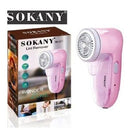 The Sokany Lint Remover Rechargeable Pink - a compact lightweight device designed to quickly remove lint fuzz and fabric pills from all types of clothing and textiles. Featuring an 8-watt motor 3.7V rechargeable battery and easy-to-empty lint container it