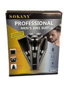 Sokany Pro 3In1 Mens Shaver W 3Hd