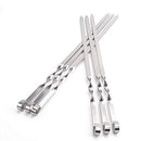 Casey 6 Piece Stainless Steel 45cm Length BBQ Kebab Skewers - Stainless Steel Skewers Are Rustproof And Reusable Perfect For Grilling Flat Metal Skewers Ensure Optimal Cooking And Easy Rotation Of Food Easy To Clean And Dishwasher Safe 30 cm Skewering Len