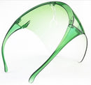 Casey Protective Transparent Anti Fog Isolation Face Shield with Spectacle Frame Mask Colour Green