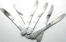 Casey Catering 6 Piece Stainless Steel Dinner Knives Set With Square Design Printed On Handle