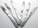 Casey Catering 6 Piece Stainless Steel Dinner Knives Set Plain Design Printed On Handle
