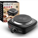 SOKANY SINGLE SOLID PLATE STOVE BLACK