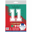 Marlin A4 Pre-Cut Book Covers Champions Nr11 5pack - High Quality Durable Plastic Trendy Champions Nr7 Designs Saves Time with Uni-Cover System Ideal For A4 Size Documents