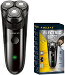 Sokany 3 Head Electric Razer With Trimmer - Rechargeable 500mah battery