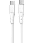 Ezra TypeC To TypeC 2meter PD20w White Cable Intelligent Control Charging Overcharge Protection Fast Tansmission Speed Od 5.0 Diameter. 1 Year Limited Warranty