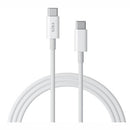 Ezra TypeC To TypeC 1.8meter 60w White Data Cable - Od 3.8 Diameter 1 Year Limited Warranty